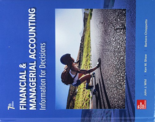 Gen Combo Financial And Managerial Accounting; Connect Access Card 7e