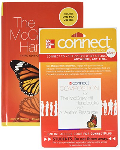 The Mcgraw Hill Handbook Hardcover 3e Mla 2016 Update With Connect Composition Access Card 3e