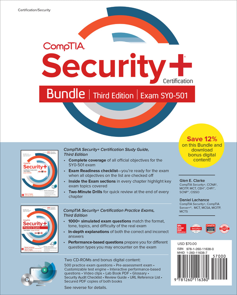 Comptia Security+ Certification Bundle Third Edition Exam Sy0 501 3e