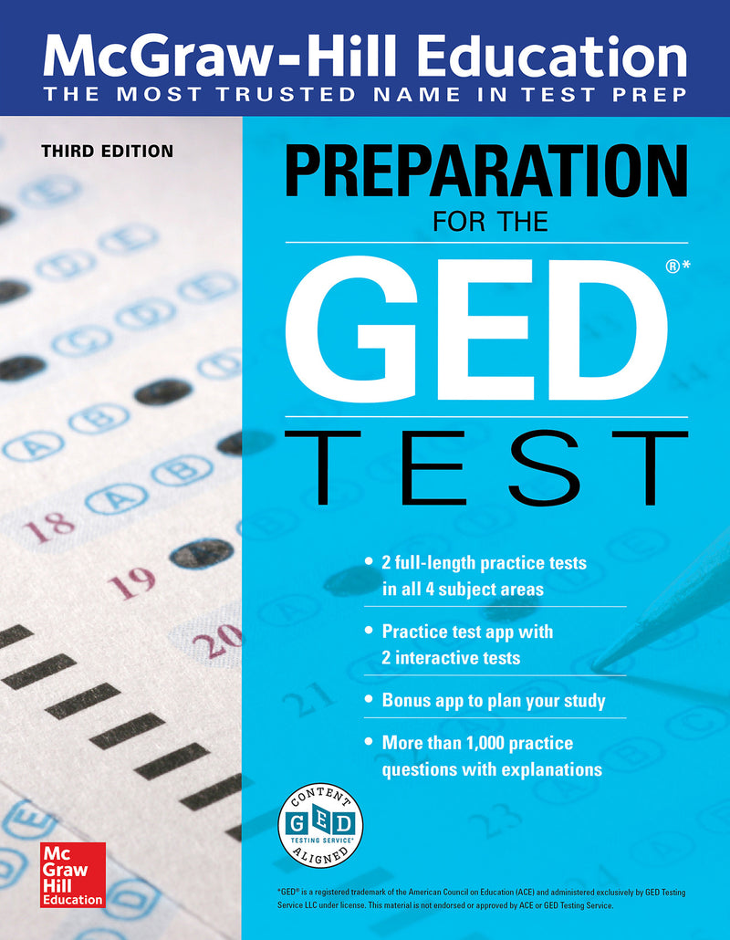 Mcgraw Hill Education Preparation For The Ged Test Third Edition 3e