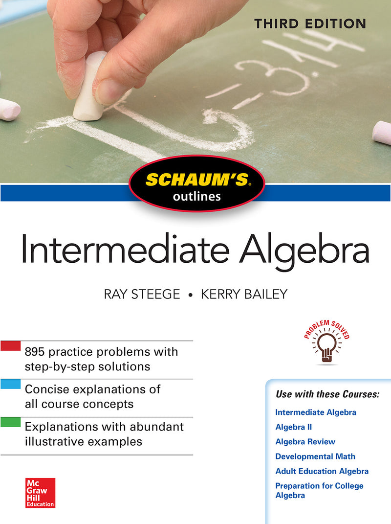 Schaums Outline Of Intermediate Algebra Third Edition 3e