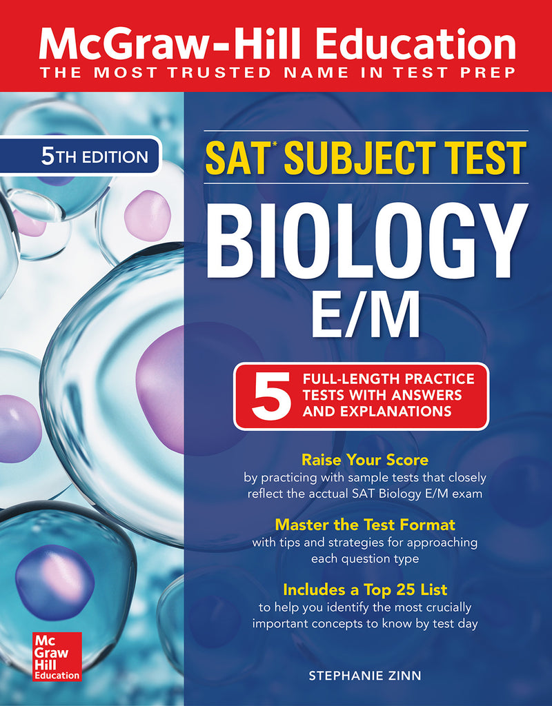 Mcgraw Hill Education Sat Subject Test Biology E M Fifth Edition 5e