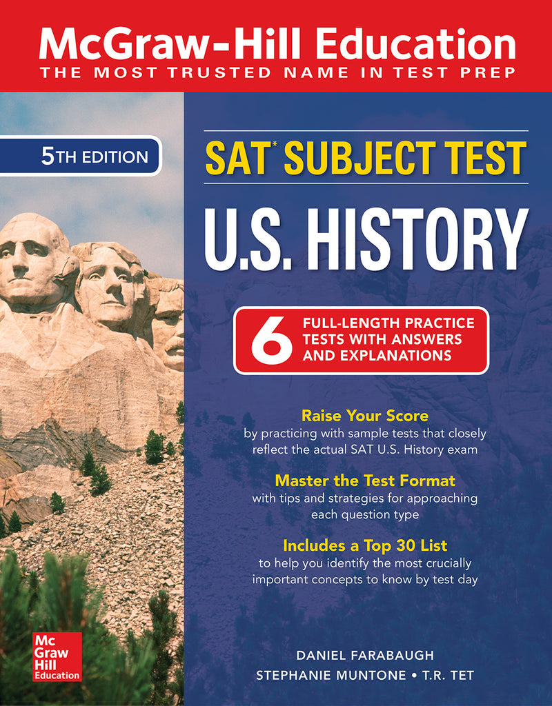 Mcgraw Hill Education Sat Subject Test U.s History Fifth Edition 5e