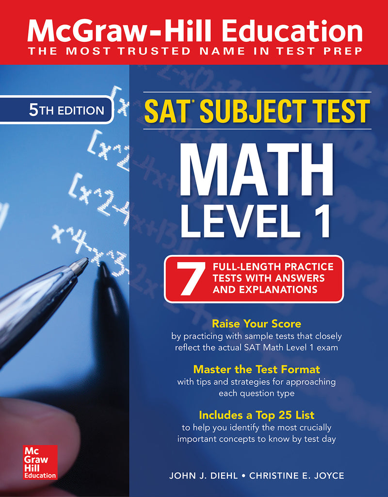 Mcgraw Hill Education Sat Subject Test Math Level 1 Fifth Edition 5e