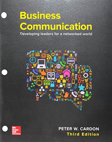 Gen Combo Looseleaf Business Communication; Connect Access Card 3e