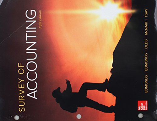 Gen Combo Looseleaf Survey Of Accounting; Connect Access Card 5e