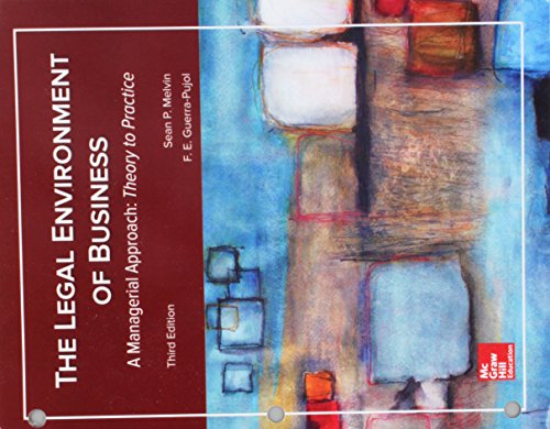 Gen Combo Looseleaf Legal Environment Of Business Mangerial Approach; Connect Access Card 3e