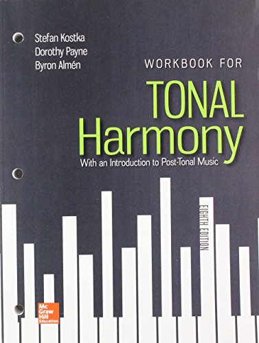 Workbook For Tonal Harmony With Connect Access Card 8e