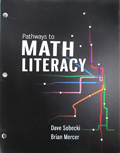 Pathways To Math Literacy Loose Leaf With Aleks 360 Access Card 52 Weeks