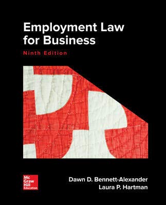 Gen Combo Looseleaf Employment Law For Business; Connect Access Card 9e