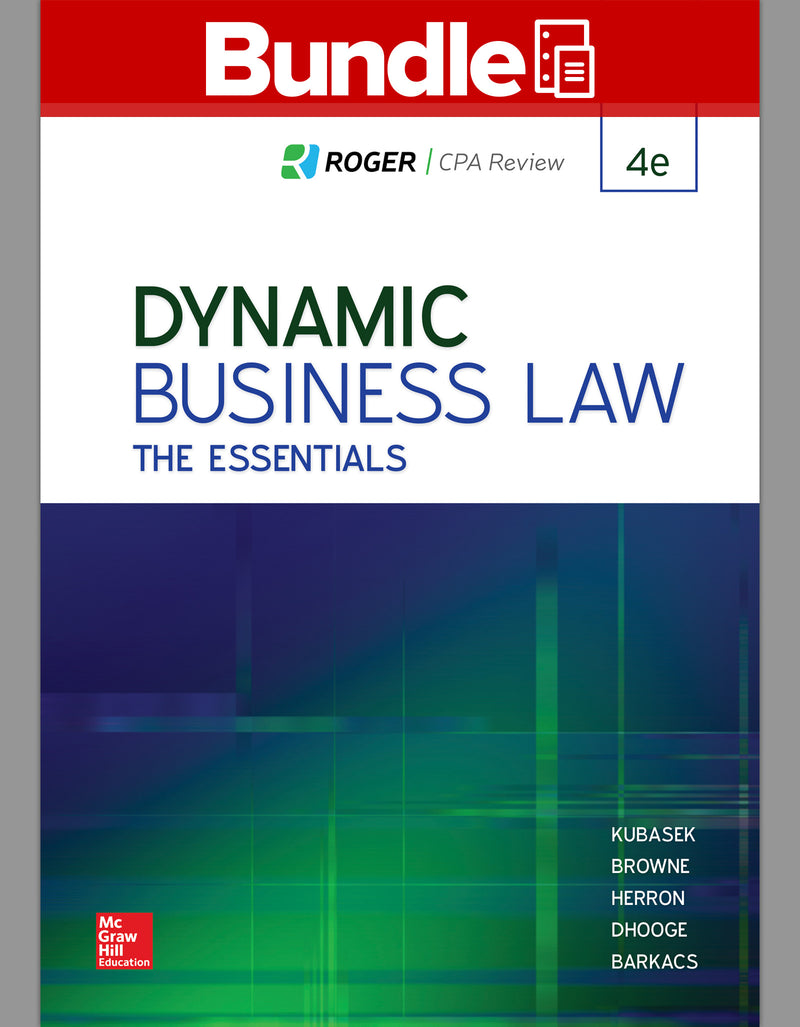 Gen Combo Looseleaf Dynamic Business Law The Essentials; Connect Access Card 4e
