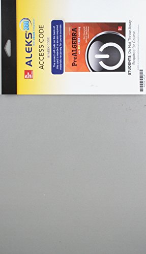 Aleks 360 Access Card 18 Weeks For Prealgebra With P.o.w.e.r Learning 2e