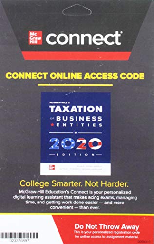 Connect Access Card For Mcgraw Hills Taxation Of Business Entities 2020 Edition