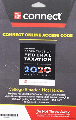 Connect Access Card For Mcgraw Hills Essentials Of Federal Taxation 2020 Edition