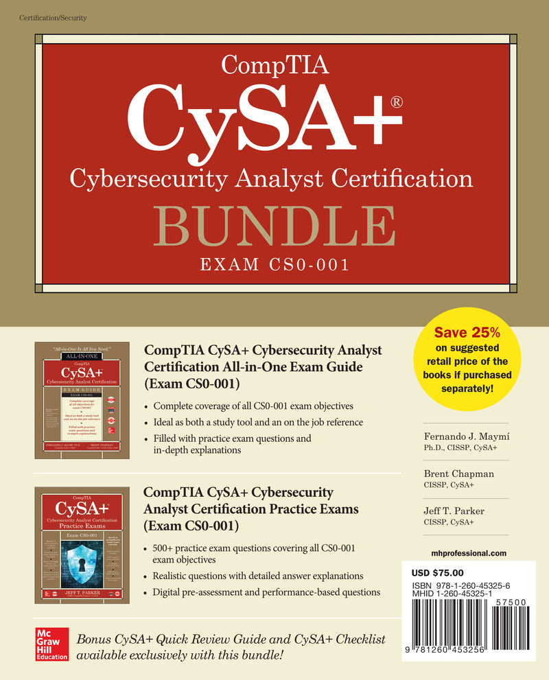 Comptia Cysa+ Cybersecurity Analyst Certification Bundle Exam Cs0 001