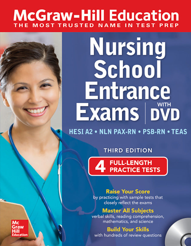 Mcgraw Hill Education Nursing School Entrance Exams With Dvd Third Edition 3e