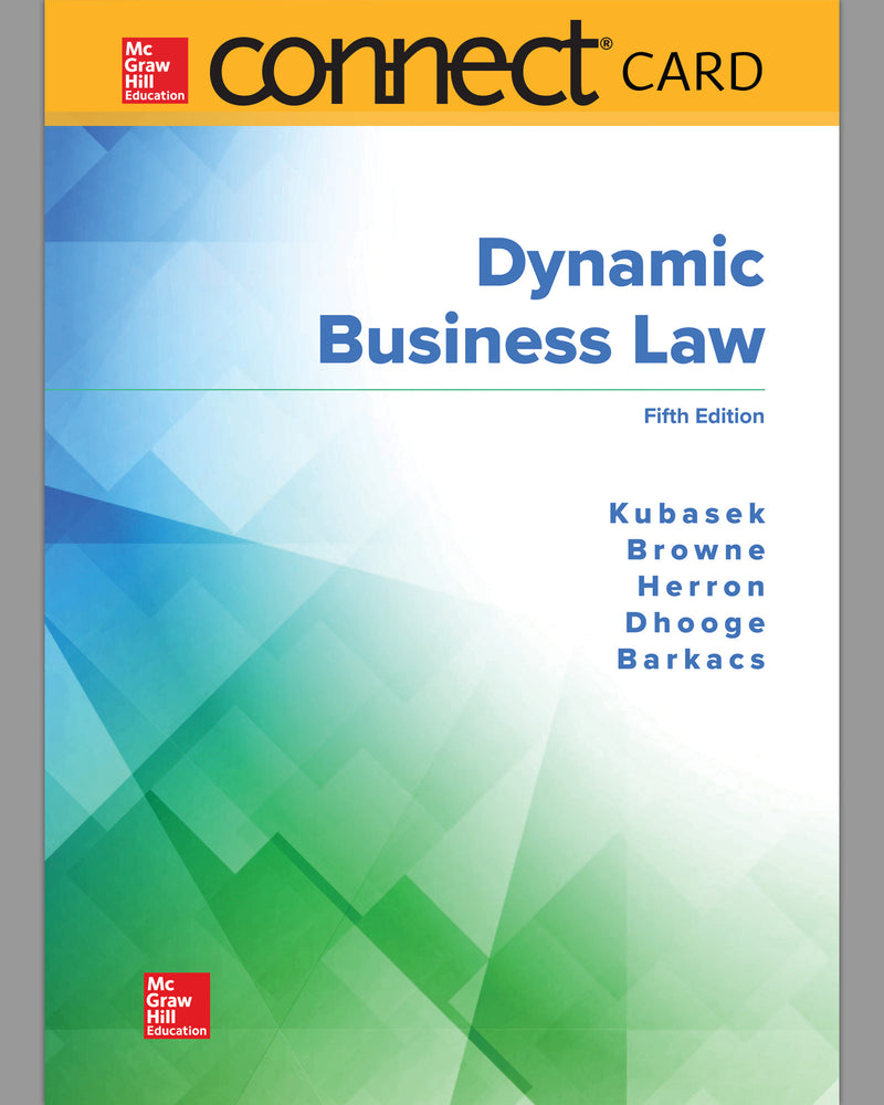 Connect Access Card For Dynamic Business Law 5e