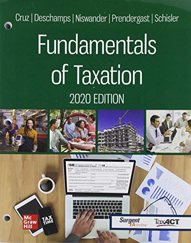 Gen Combo Ll Fundamentals Of Taxation 2020; Connect Access Card