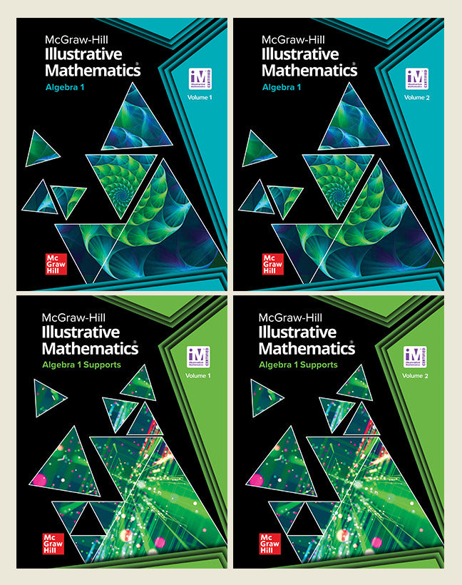 Illustrative Mathematics Algebra 1 & Algebra 1 Supports Student Edition Volumes 1 & 2 Bundle