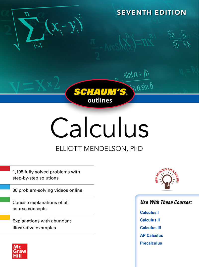 Schaums Outline Of Calculus Seventh Edition 7e