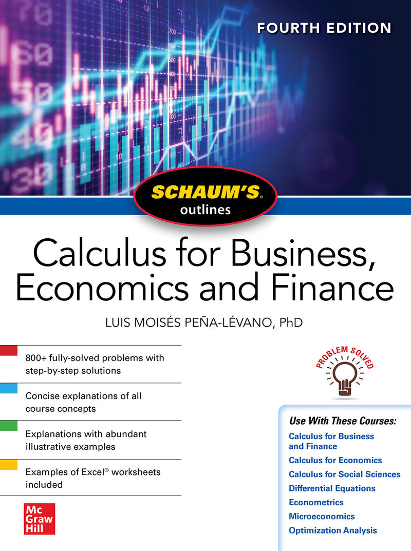 Schaums Outline Of Calculus For Business Economics & Finance Fourth Edition 4e