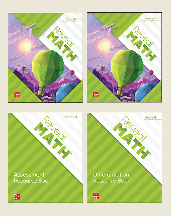 Reveal Math Grade 4 Print Teacher Edition Resource Package