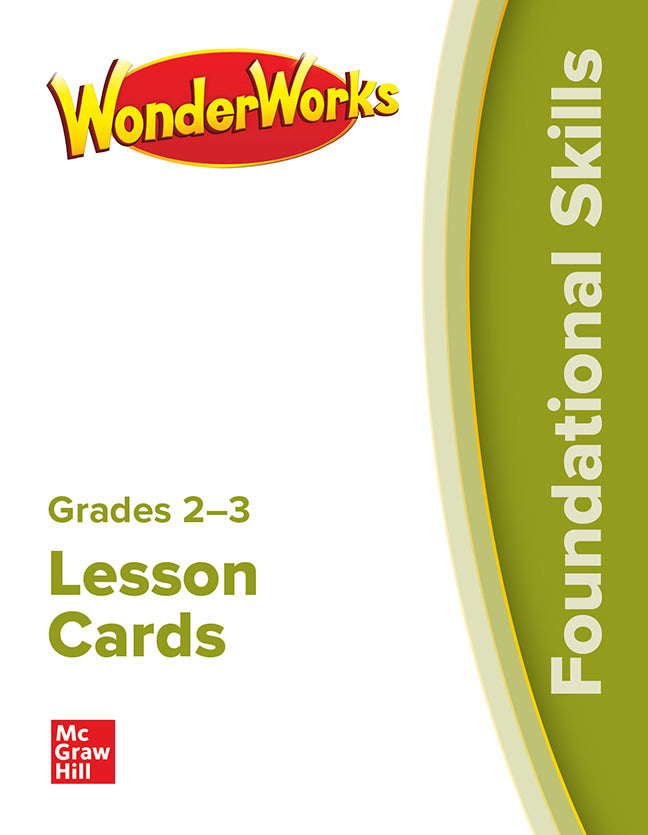 Wonderworks Grades 2 3 Foundational Skills Lesson Cards