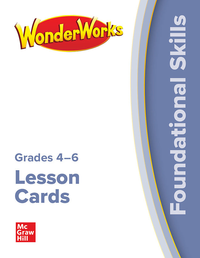 Wonderworks Grades 4 6 Foundational Skills Lesson Cards
