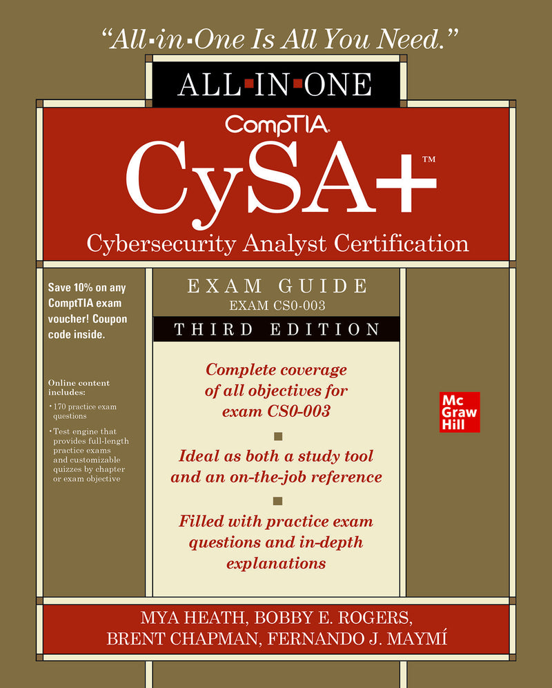 Comptia Cysa+ Cybersecurity Analyst Certification All In One Exam Guide Third Edition Exam Cs0 003 3e