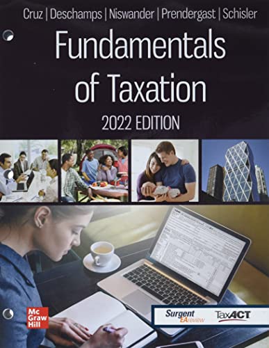 Gen Combo Ll Fundamentals Of Taxation 2022; Connect Access Card
