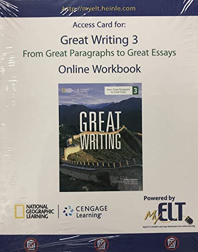 Great Writing 3: Online Workbook, Printed Access Code