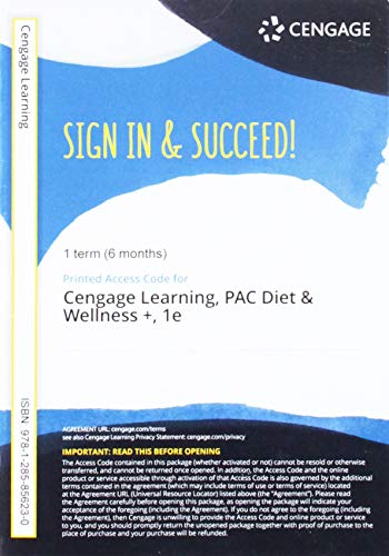 Diet and Wellness Plus, 1 term (6 months) Printed Access Card