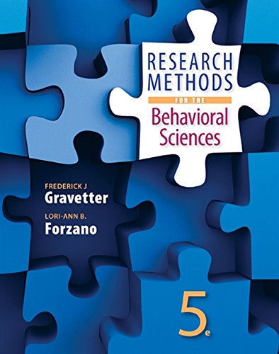 Research Methods for the Behavioral Sciences