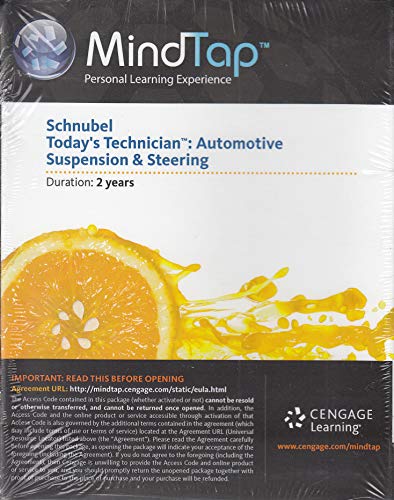 MindTap Automotive, 4 terms (24 months) Printed Access Card for Schnubel's Today's Technician: Automotive Suspension & Steering Classroom Manual and Shop Manual, 6th