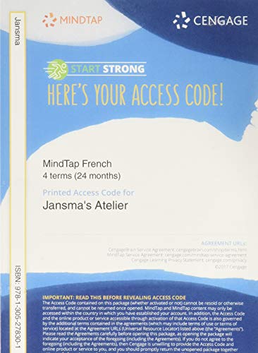 MindTap for Jansma/Kassen/DeniÃ©-Higney's Atelier, 4 terms Printed Access Card