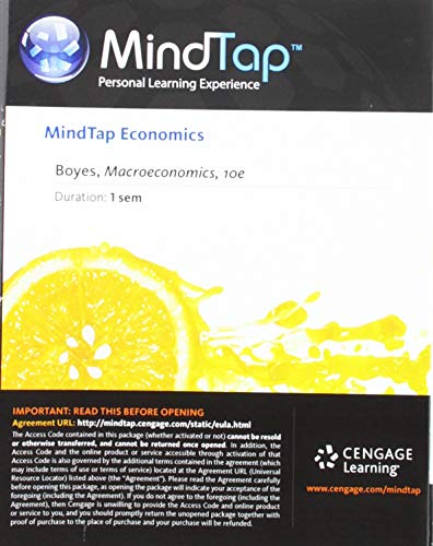 MindTap Economics, 1 term (6 months) Printed Access Card for Boyes/Melvin's Macroeconomics, 10th