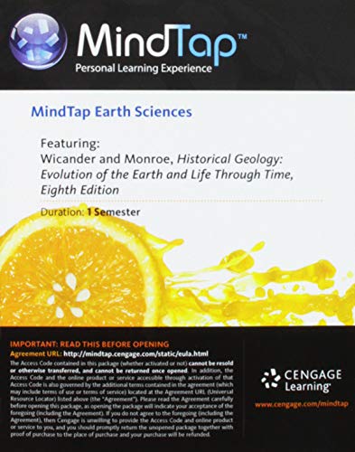 MindTap Earth Sciences, 1 term (6 months) Printed Access Card for Wicander/Monroe's Historical Geology