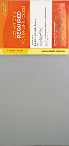 CNOWv2, 1 term (6 months) Printed Access Card for Anderson/Sweeney/Williams/Camm/Cochran/Fry/Ohlmann's Quantitative Methods for Business, 13th