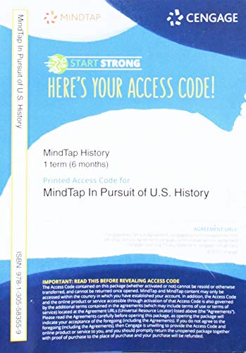 MindTap U.S. History, 1 term (6 months) Printed Access Card