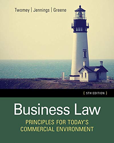 MindTap Business Law, 1 term (6 months) Printed Access Card for Twomey/Jennings/Greene's Business Law: Principles for Today's Commercial Environment, 5th