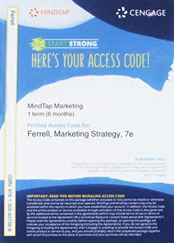 MindTap Marketing Strategy, 1 term (6 months) Printed Access Card