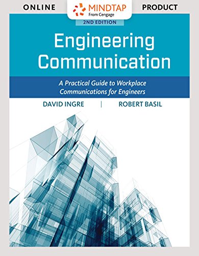 MindTap Engineering, 1 term (6 months) Printed Access Card for Ingre/Basil's Engineering Communication: A Practical Guide to Workplace Communications for Engineers, 2nd