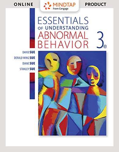 MindTap Psychology, 1 term (6 months) Printed Access Card for Sue/Sue/Sue's Essentials of Understanding Abnormal Behavior