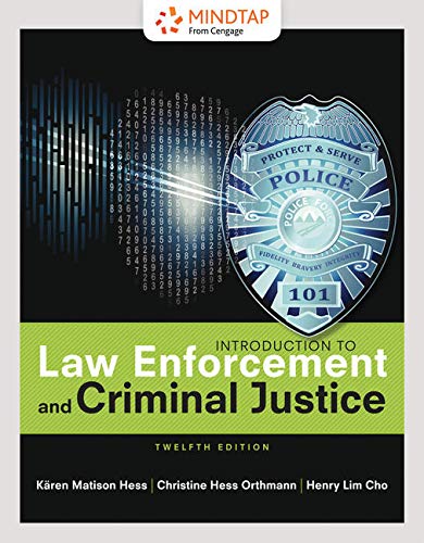 MindTap Criminal Justice, 1 term (6 months) Printed Access Card for Hess/Hess Orthmann/Cho Introduction to Law Enforcement and Criminal Justice