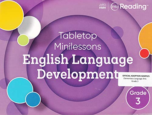 Into Reading Tabletop Minilessons English Language Development Grade 3