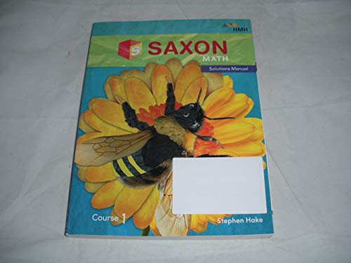 Saxon Math Solutions Manual Course 1