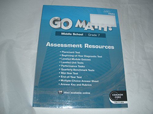Go Math! Assessment Resource with Answers Grade 7
