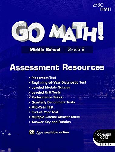 Go Math! Assessment Resource with Answers Grade 8