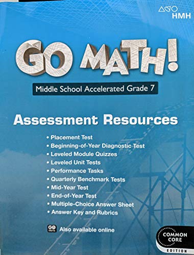 Go Math! Assessment Resource with Answers Accelerated 7