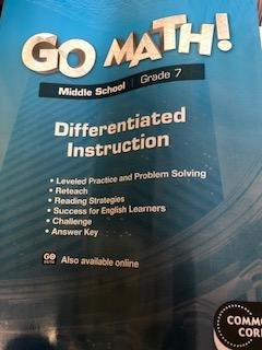 Go Math! Differentiated Instruction Resource Grade 7